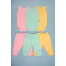 Bebe Tospik Pamuklu Yumuşak Kız - Erkek Bebek Patikli 3/'Lü Takım