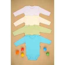 Bebe Tospik 4/'Lü Pamuklu Uzun Kollu Çıtçıt Body Zıbın