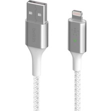 Belkin Smart LED Şarj Kablosu USB - Lightning 4 ft/1.2 Metre Beyaz