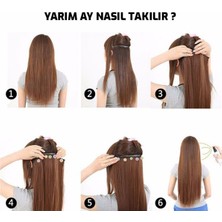 Narnuga Siyah Afro Dalgalı Uzun Yarım Ay Saç – 3 Parça Çıt Çıt 75CM. 230 Gr. Vıp Serı