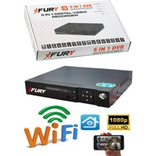 Fury 1 Kameralı 1080P 2mp Görüntü Gece Renkli Full Hd Ultra LED Gece Renkli Güvenlik Kamerası Seti 500GB