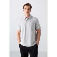 Tommy Life Taş Pamuklu Kalın Yumuşak Dokulu Standart Fit Basic Polo Yaka Erkek T-Shirt - 88348