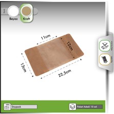 Food Pack Doypack Geniş Pencereli Kraft 13X22,5 cm - 10 Adet