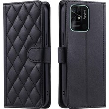 MY Boutique1 Telefon Kılıfı Için Xiaomi Redmi 10C Kafes Flip Folio Cüzdan El Kayışı (Yurt Dışından)