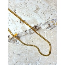CAPO By Aytaç Yamaç Küba Model Çelik Gold Zincir Erkek Kolye