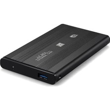 2.5 Inç Usb 3.0 Sata Harddisk Hdd Kutusu 5 Gbps  Kılıf  Siyah Aluminyum Metal Kasa