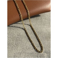 CAPO By Aytaç Yamaç Altın Figaro Zincir Kolye Unisex Paslanmaz Çelik Kolye 4mm 50CM