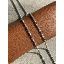 CAPO By Aytaç Yamaç Gümüş Renk Örgü Zincir Model Erkek Çelik Kolye