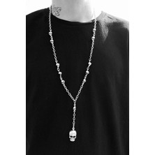 CAPO By Aytaç Yamaç Kurukafa Figürlü Uzuk Kolye Eskitme Gümüş Kaplama