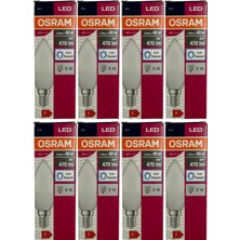 Osram 4,9W (40W) 6400K (Beyaz Işık) E14 Duylu LED Ampul (8 Adet)