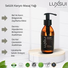 Luxsui Selülit Karşıtı Masaj Yağı 150 ml + %100 Doğal At Kılı Fırçası Hediye