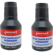 Penmark Beyaz Tahta Kalemi Mürekkebi 30ML Siyah ( Ikili)
