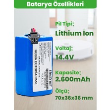 Electroll Nubia Eutopia R550 Batarya (ORJİNAL KAPASİTE) 2.600mah Pil Akıllı Robot Süpürge Batarya Değişimi