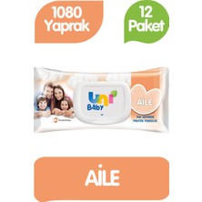 Uni Baby Aile Islak Havlu Mendil 90 x 12 1080 Yaprak