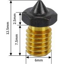 egc Teknoloji 1.0mm E3D V5/v6 Ptfe Teflon Kaplı Nozzle