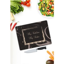 Aylina My Kitchen My Rules | Cam Kesme Tahtası |  25 x 35 cm