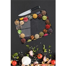 Aylina Baharatlar | Cam Kesme Tahtası |  25 x 35 cm