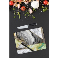 Aylina Soyut Desenler | Cam Kesme Tahtası |  25 x 35 cm