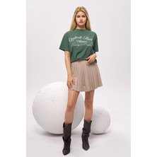 olafre Yazılı Baskılı Kısa Kol T-Shirt, Pamuklu Tişört, Basic, Rahat, Spor,