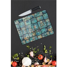 Aylina Soyut Desenler | Cam Kesme Tahtası |  25 x 35 cm