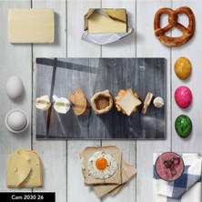 Aylina Baskılı Cam Kesme Tahtası |temperli Cam |  25 x 35 cm