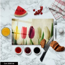 Aylina Baskılı Cam Kesme Tahtası |temperli Cam |  25 x 35 cm