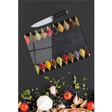 Aylina Baharatlar | Cam Kesme Tahtası |  25 x 35 cm