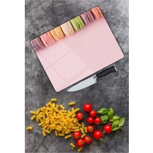 Aylina Pembe Cam Kesme Tahtası  25 x 35 cm