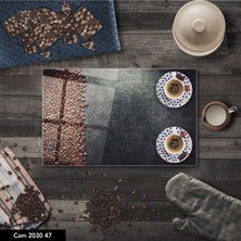 Aylina Baskılı Cam Kesme Tahtası |temperli Cam |  25 x 35 cm