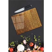 Aylina Kahverengi Cam Kesme Tahtası  25 x 35 cm