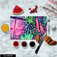 Aylina Baskılı Cam Kesme Tahtası |temperli Cam |  25 x 35 cm
