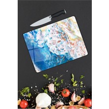 Aylina Renkli | Cam Kesme Tahtası |  25 x 35 cm