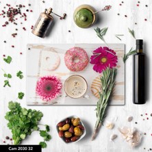 Aylina Baskılı Cam Kesme Tahtası |temperli Cam |  25 x 35 cm