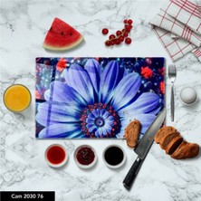 Aylina Cam Kesme Tahtası | Baskılı Kesim Tablası | Temperli | 25 x 35 cm