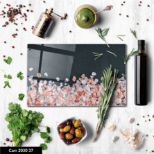 Aylina Cam Kesme Tahtası | Baskılı Kesim Tablası | Temperli | 25 x 35 cm