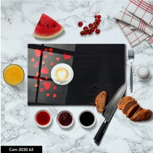 Aylina Baskılı Cam Kesme Tahtası |temperli Cam |  25 x 35 cm