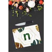 Aylina N Harfli | Cam Kesme Tahtası |  25 x 35 cm