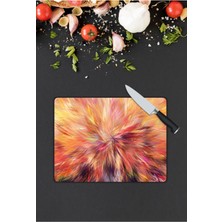 Aylina Renkli | Cam Kesme Tahtası |  25 x 35 cm