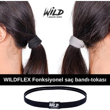 Wild Athletic Kaydırmaz Beyaz Spor Elastik Saç Bandı Tokası Üçlü Wildflex