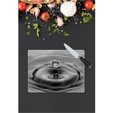 Aylina Su Damlacıkları | Cam Kesme Tahtası |  25 x 35 cm