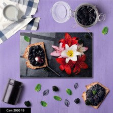 Aylina Cam Kesme Tahtası Baskılı Kesim Tablası 25 x 35 cm