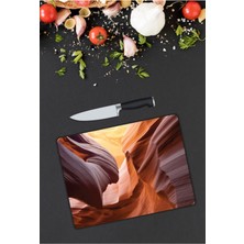 Aylina Renkli Desenler | Cam Kesme Tahtası |  25 x 35 cm