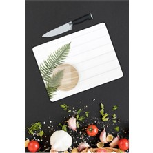 Aylina Beyaz | Cam Kesme Tahtası |  25 x 35 cm