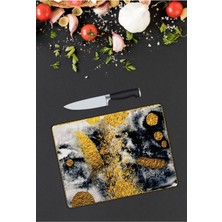 Aylina Soyut Desenler | Cam Kesme Tahtası |  25 x 35 cm