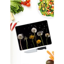 Aylina Karahindibalar | Cam Kesme Tahtası |  25 x 35 cm