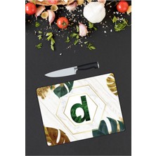 Aylina D Harfli | Cam Kesme Tahtası |  25 x 35 cm