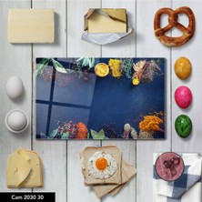 Aylina Baskılı Cam Kesme Tahtası |temperli Cam |  25 x 35 cm