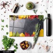 Aylina Baskılı Cam Kesme Tahtası |temperli Cam |  25 x 35 cm