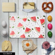 Aylina Baskılı Cam Kesme Tahtası |temperli Cam |  25 x 35 cm
