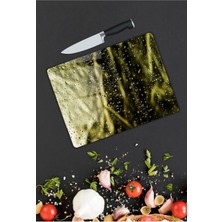 Aylina Su Damlacıkları | Cam Kesme Tahtası |  25 x 35 cm